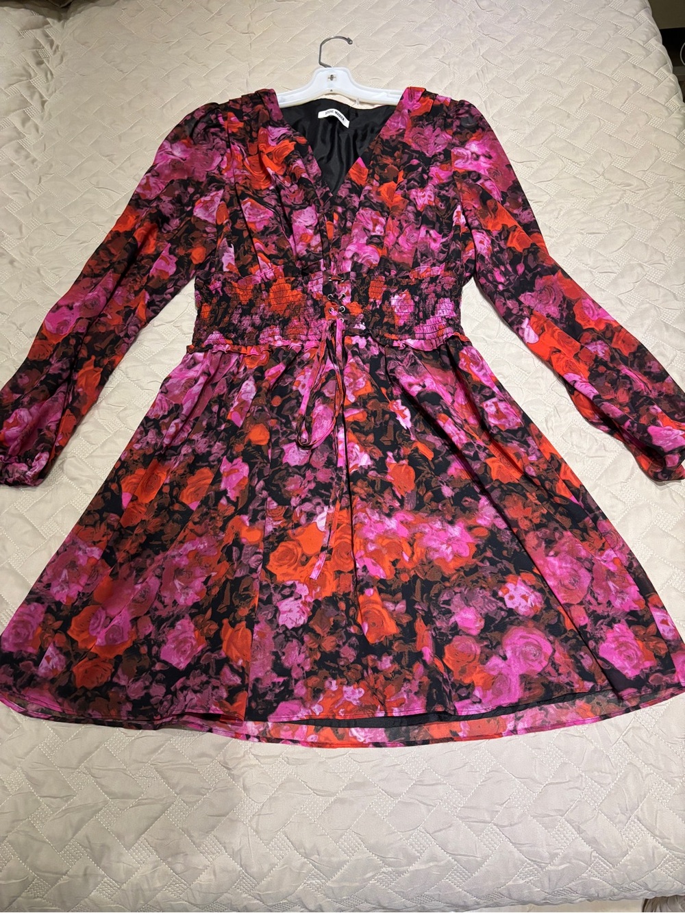 Steve Madden Red Purple Floral Mini Dress - Small*